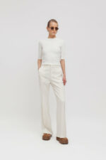 Weili Zheng - Pantalone Flare Bianco