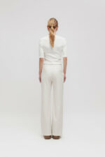 Weili Zheng - Pantalone Flare Bianco