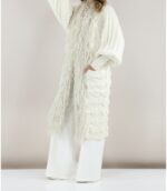 The Extreme Collection - Cardigan Lungo Mongolia Bianco