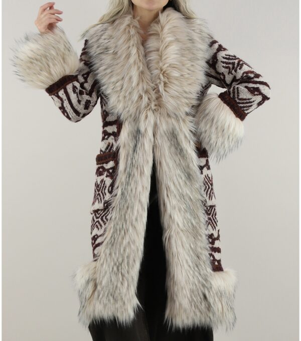 The Extreme Collection - Cappotto Ricamato Ecopelliccia