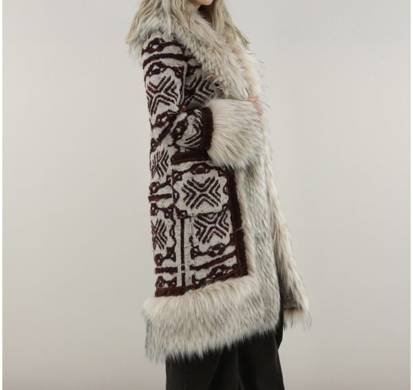 The Extreme Collection - Cappotto Ricamato Ecopelliccia