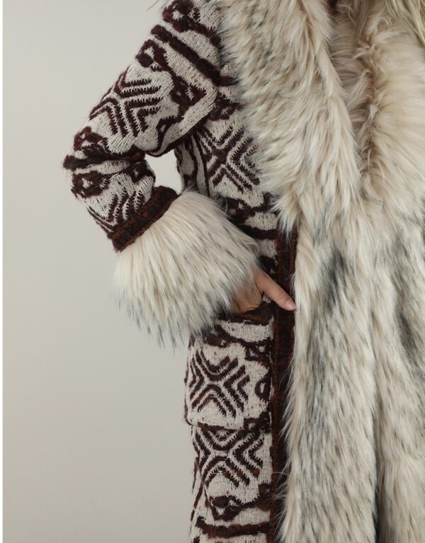 The Extreme Collection - Cappotto Ricamato Ecopelliccia