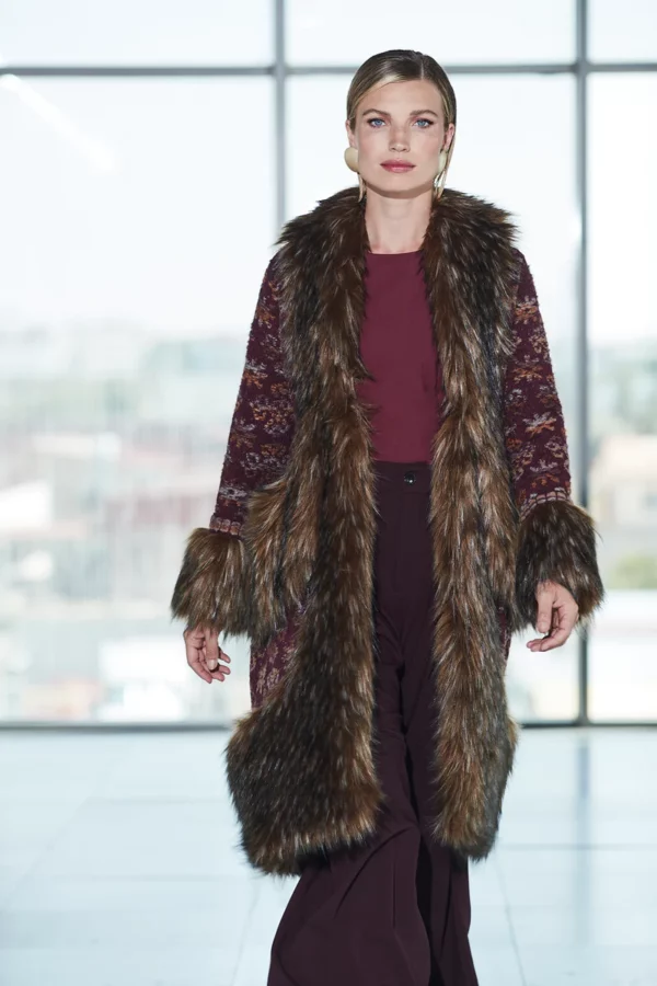 The Extreme Collection - Cappotto Ricamato Bordeaux