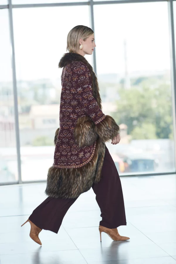 The Extreme Collection - Cappotto Ricamato Bordeaux